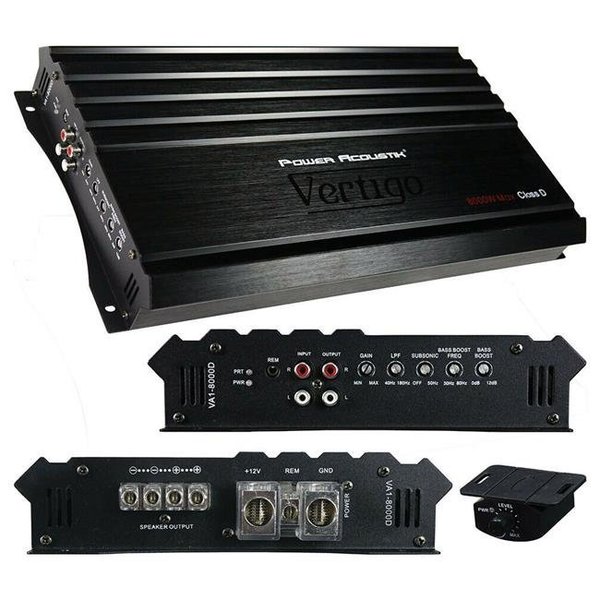 Power Acoustik Power Acoustik VA18000D Vertigo Series Monoblock Amplifier 8000W Max VA18000D